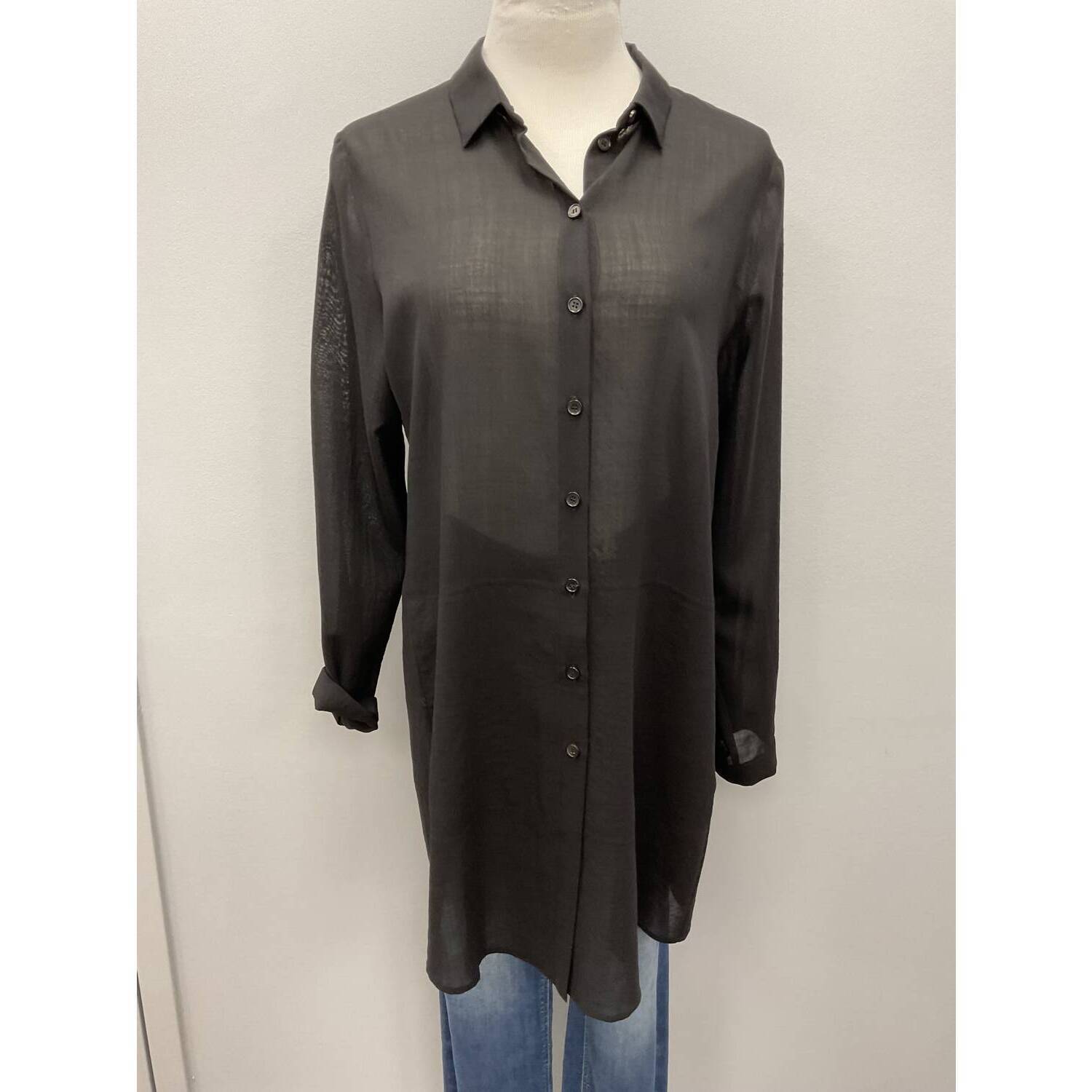 New Peter O. Mahler Long Wool Shirt In Black